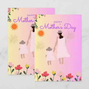 Glücklicher Muttertag Silhouette Karte – Mutter &