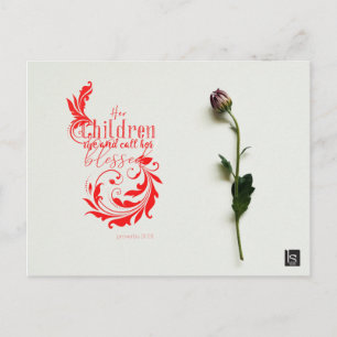 Glücklicher Muttertag (Sprichwörter 31:28-31) Postkarte