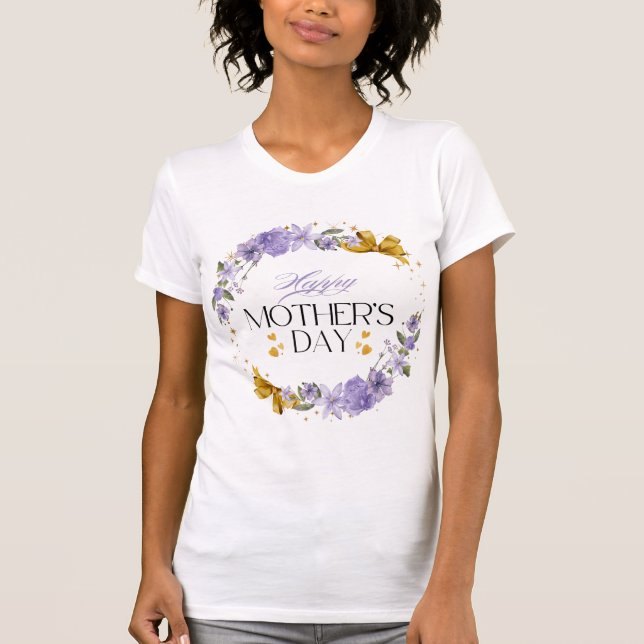 Glücklicher Muttertag T-Shirt | Süßes Blumen-Mutte (Vorderseite)