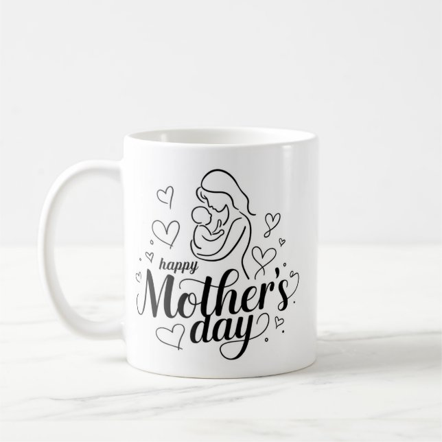 Glücklicher Muttertag Tassengeschenke für Mütter Kaffeetasse (Links)