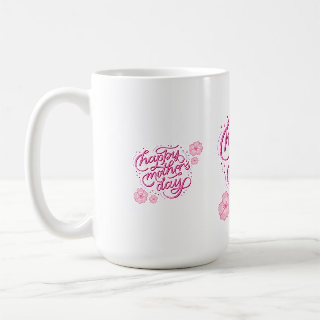 GLÜCKLICHER MUTTERTAG TRENDIGES DESIGN KAFFEETASSE (Links)
