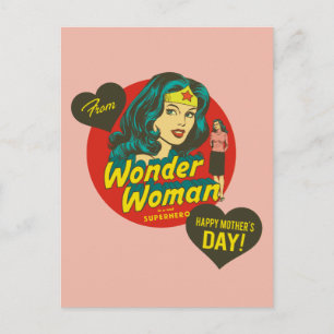 Glücklicher Muttertag von Wonder Woman Einladungspostkarte