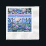 Glücklicher Muttertag, Wasser-Lilien-Malerei, Serviette<br><div class="desc">Alles Gute zum Muttertag. Schöne Kunstmalerei, Water Lilies, 1919 von Claude Monet.</div>