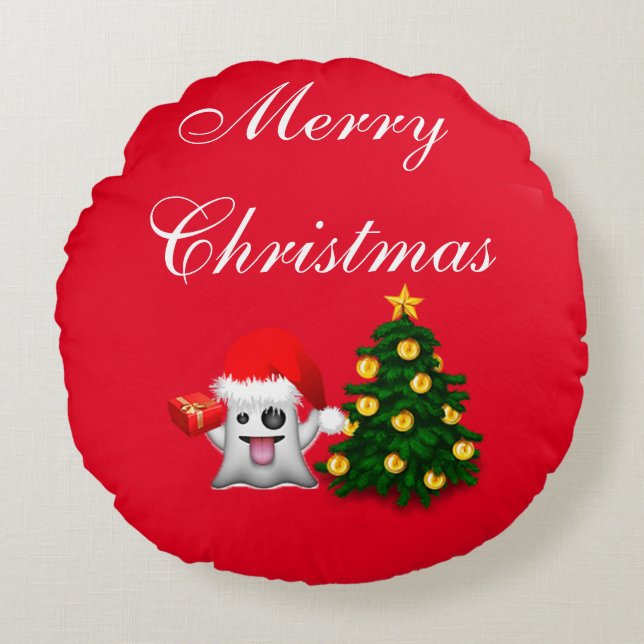 Glücklicher Navidad- Merry Christmas Rundes Kissen (Vorderseite)