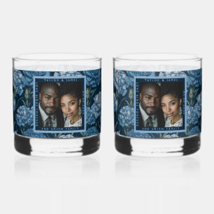 Glücklicher Nelken-Charm-Botanischer Hochzeit Whiskyglas