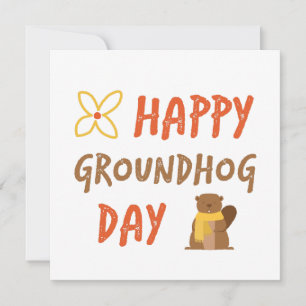 Glücklicher Neuheits-Groundhog Day-freier Raum Karte