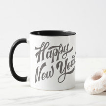 Glücklicher Neujahrskaffee