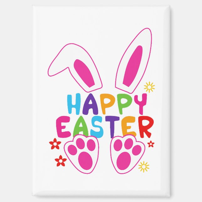 glücklicher Oster Magnet (Vorderseite)