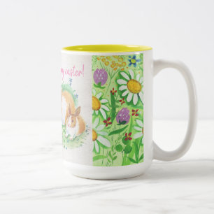 glücklicher Oster Zweifarbige Tasse