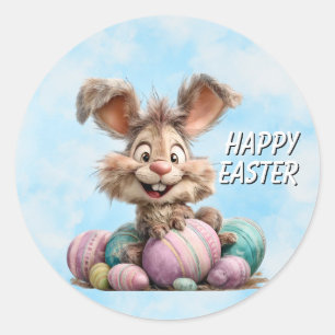 Glücklicher Osterhase Aufkleber