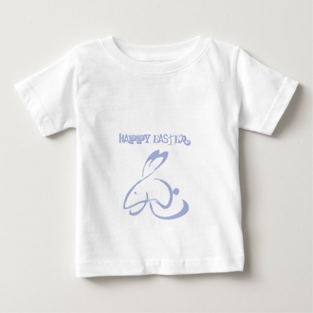 Glücklicher Osterhase Baby T-shirt (Vorderseite)
