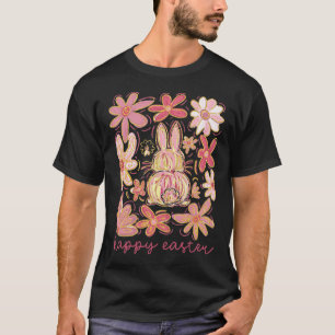 Glücklicher Osterhase Boho Ostern Coquette Floral  T-Shirt