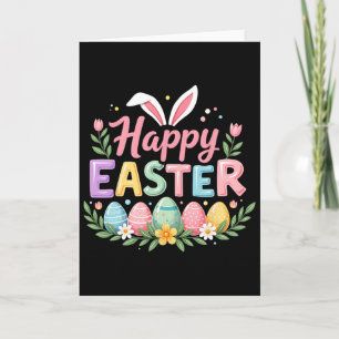 Glücklicher Osterhase Frühhling Osterei Ostern Fra Karte