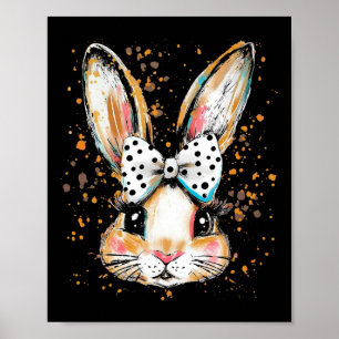 Glücklicher Osterhase Frühling Jagd Eier Kaninchen Poster