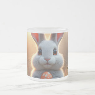 Glücklicher Osterhase im Zauber des Frühlings Mattglastasse