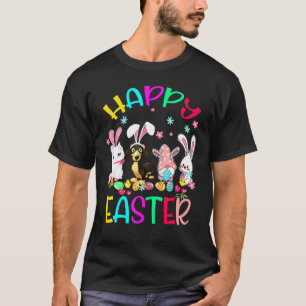 Glücklicher Osterhase Katze Dachshund Gnome passen T-Shirt