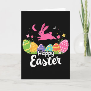 Glücklicher Osterhase Ostern Outfit Ei Nest Blume Karte