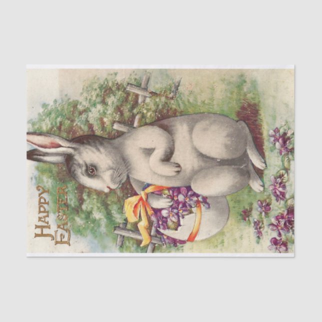 Glücklicher Osterhase Seidenpapier (Vorderseite)