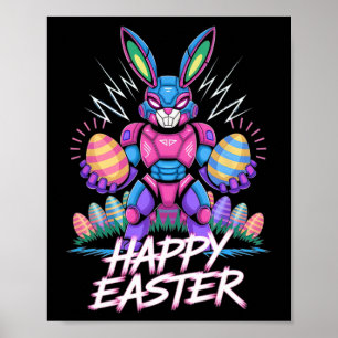 Glücklicher Ostertag Bunny Ei Videospiel Kinder Mi Poster