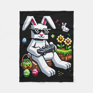 Glücklicher Ostertag Jungen Hase Ei Videospiel Kin Fleecedecke