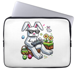 Glücklicher Ostertag Jungen Hase Ei Videospiel Kin Laptopschutzhülle