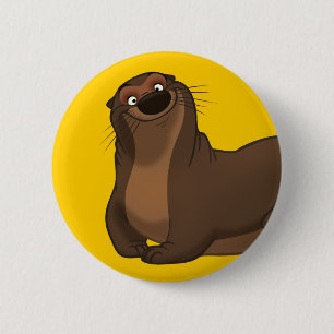 Glücklicher Otter-Knopf Button