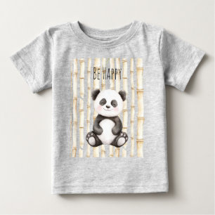 Glücklicher Panda Bambus Baby T-shirt