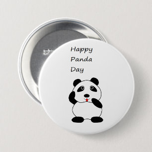 Glücklicher Panda-Tag Button