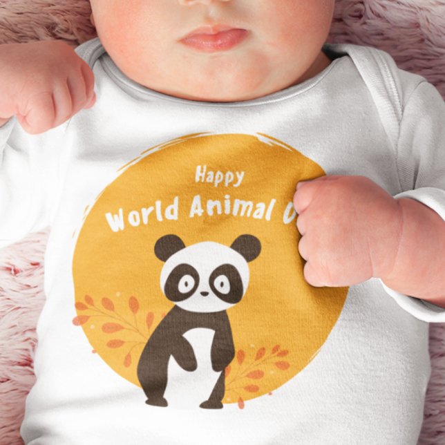 GLÜCKLICHER Panda Tier Tag Baby Strampler (Von Creator hochgeladen)