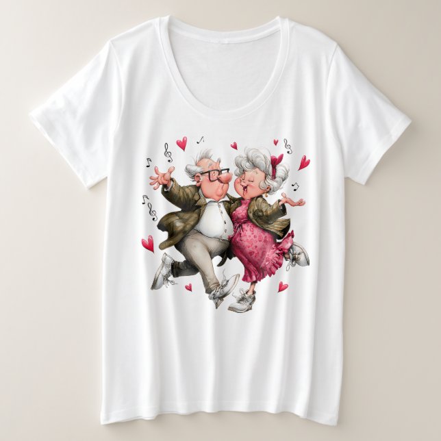 Glücklicher Papa  Große Größe T-Shirt (Design vorne)