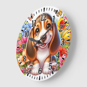 Glücklicher Papa Große Wanduhr