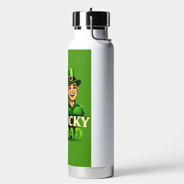 Glücklicher Papa – St. Patrick’s Day Kleeblatt-Des Trinkflasche (Links)
