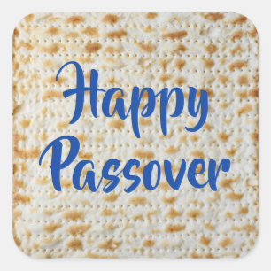 Glücklicher PassahfestMatzah Quadratischer Aufkleber