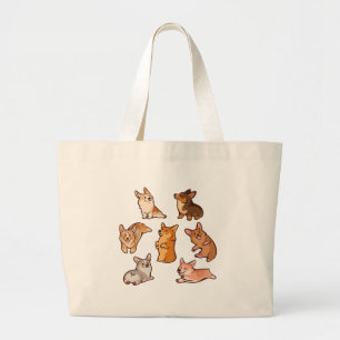 Glücklicher Pembroke Welsh Corgi Hund Liebhaber Ku Jumbo Stoffbeutel