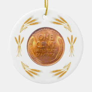Glücklicher Penny Keramikornament