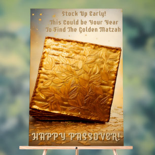 Glücklicher Pessach! Golden Matzah Acrylschild