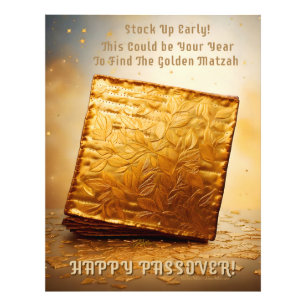 Glücklicher Pessach! Golden Matzah Fotodruck