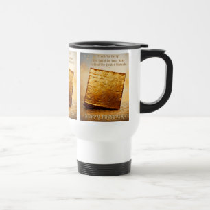 Glücklicher Pessach! Golden Matzah Reisebecher