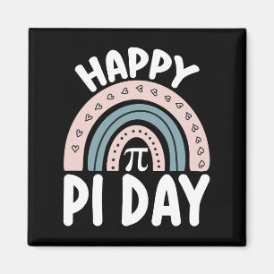 Glücklicher Pi-Tag Boho Regenbogen Mathe Mathemati Magnet