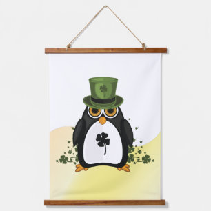 Glücklicher Pinguin St. Patrick's Day Wandkunst Ir