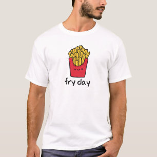 Glücklicher Pommes-FritesCartoon lustiges T-Shirt