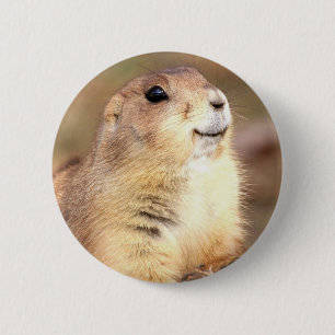 Glücklicher Präriehundknopf Button