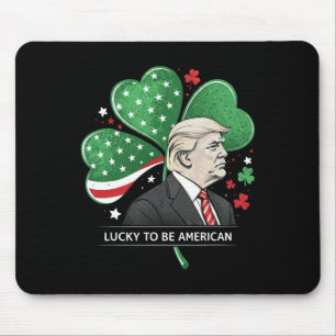 Glücklicher Präsident Trump - Irischer Amerikanisc Mousepad