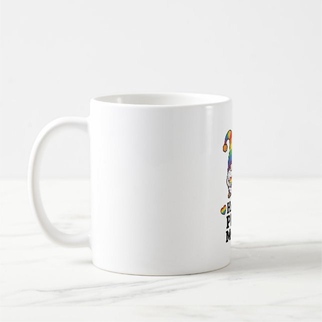 Glücklicher Pride Monat Gnom Vintage Regenbogen Sh Kaffeetasse (Links)
