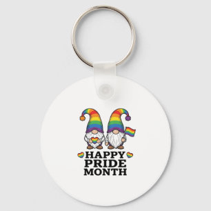 Glücklicher Pride Monat Gnom Vintage Regenbogen Sh Schlüsselanhänger