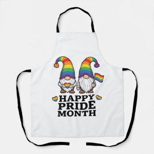 Glücklicher Pride Monat Gnom Vintage Regenbogen Sh Schürze