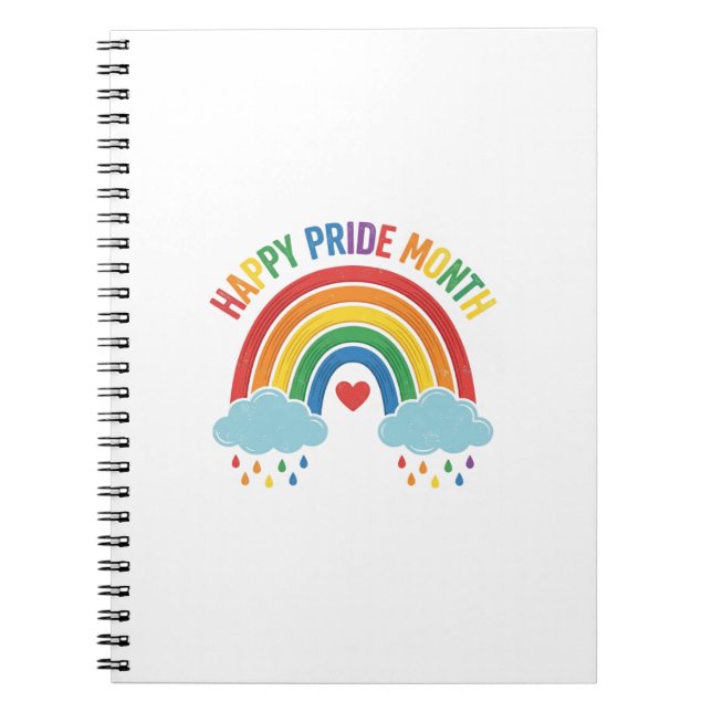 Glücklicher Pride Monat Regenbogen Vintage Gravur  Notizblock (Vorderseite)