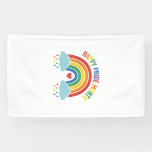 Glücklicher Pride-Monat Regenbogen-Vintage-Stich-D Banner