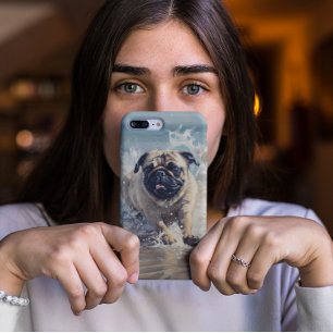 Glücklicher Pug am Strand Case-Mate iPhone Hülle