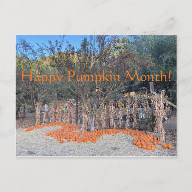 Glücklicher Pumpkin Monat! Postkarte (Vorderseite)